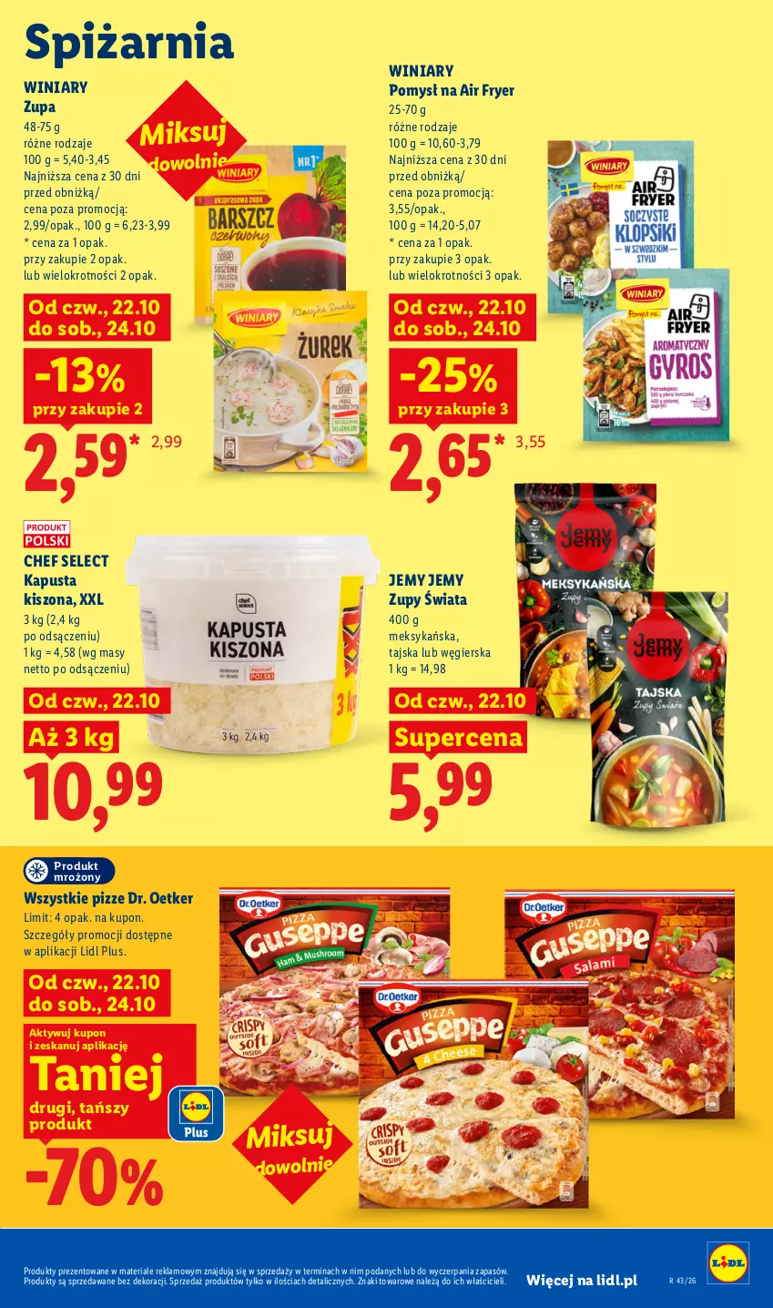 Gazetka promocyjna Lidl - Gazetka - ważna 22.10 do 24.10.2026 - strona 93 - produkty: Dr. Oetker, Winiary, Zupa