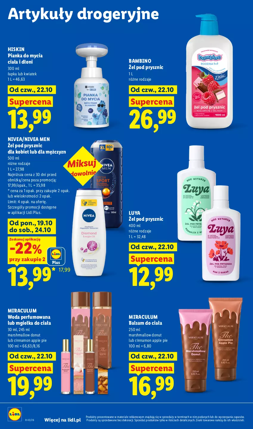 Gazetka promocyjna Lidl - Gazetka - ważna 22.10 do 24.10.2026 - strona 94 - produkty: Balsam do ciała, Donut, Mars, Nivea, Nivea Men, Perfum, Woda, Woda perfumowana