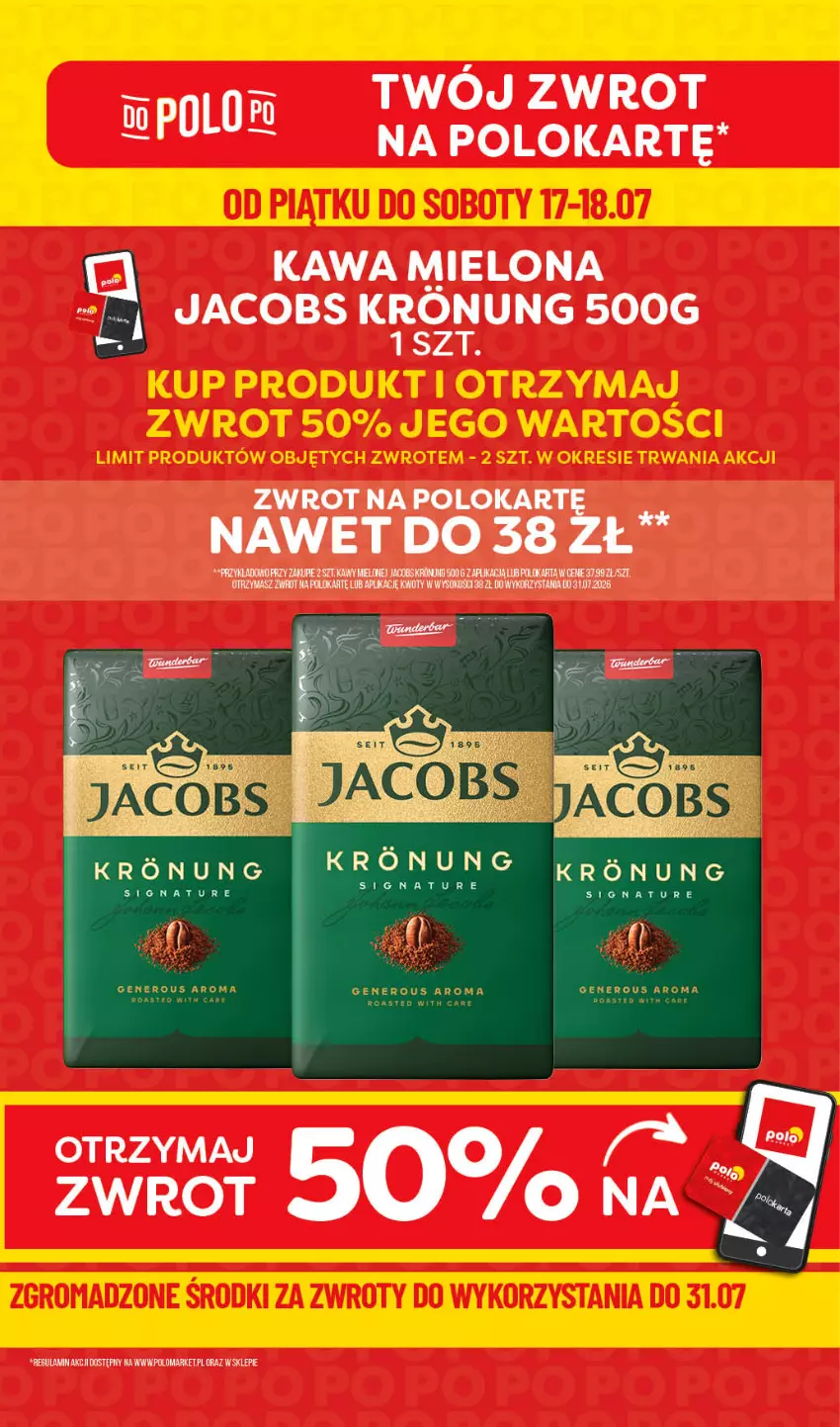 Gazetka promocyjna PoloMarket - Superhity - 16-18.07 - ważna 16.07 do 18.07.2026 - strona 1 - produkty: Jacobs, Kawa, Kawa mielona, Sok