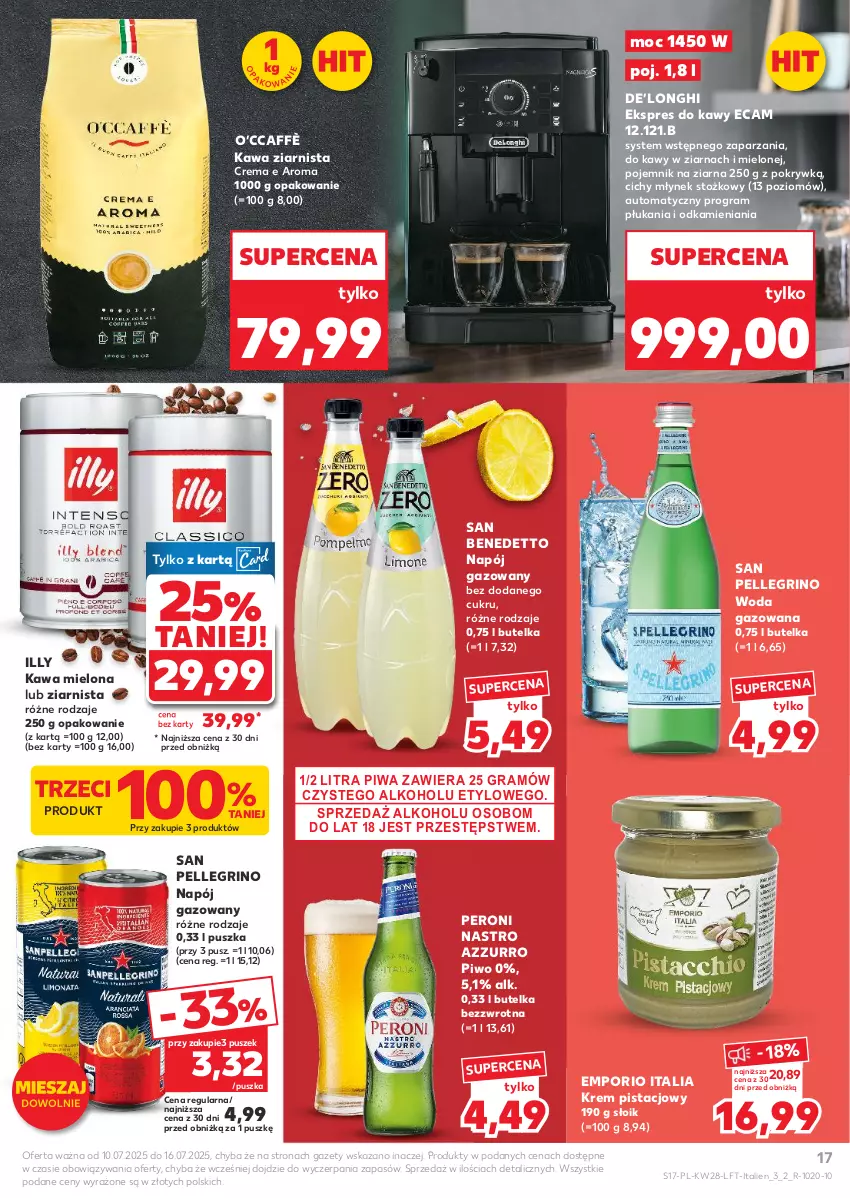 Gazetka promocyjna Kaufland - Gazetka tygodnia - ważna 10.07 do 16.07.2025 - strona 17 - produkty: Gra, Kawa, Kawa mielona, Kawa ziarnista, Krem pistacjowy, Młynek, Napój, Napój gazowany, Piwa, Piwo, Pojemnik, Por, Woda, Woda gazowana