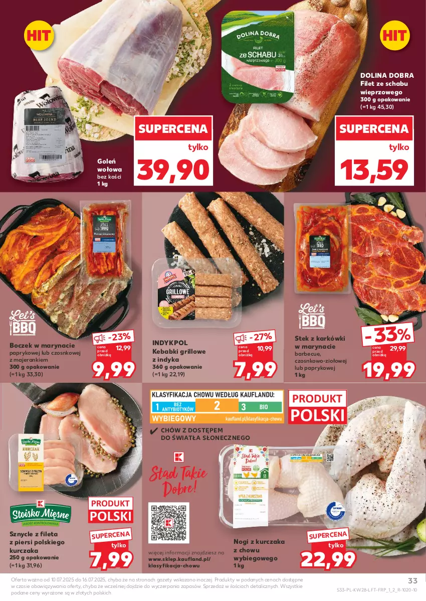 Gazetka promocyjna Kaufland - Gazetka tygodnia - ważna 10.07 do 16.07.2025 - strona 33 - produkty: Boczek, Grill, Kebab, Kurczak, Stek