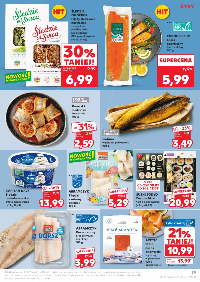 Gazetka promocyjna Kaufland - Gazetka tygodnia - ważna 10.07 do 16.07.2025 - strona 39 - produkty: Dorsz, Dzieci, Koreczki śledziowe, Pieprz, Ser, Sushi