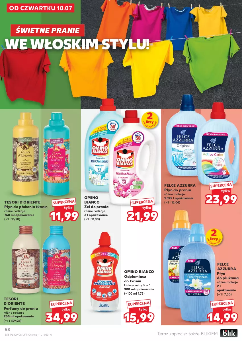 Gazetka promocyjna Kaufland - Gazetka tygodnia - ważna 10.07 do 16.07.2025 - strona 58 - produkty: Odplamiacz, Perfum, Płyn do płukania, Płyn do prania, Tera