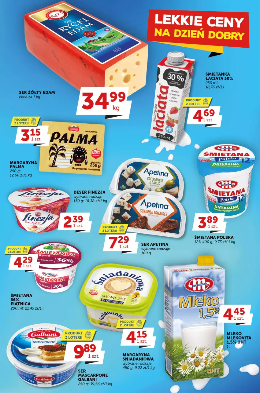 Gazetka promocyjna Groszek - ważna 08.03 do 21.03.2023 - strona 6 - produkty: Danio, Deser, Edam, Galbani, Margaryna, Mascarpone, Mleko, Mlekovita, Palma, Piątnica, Ser