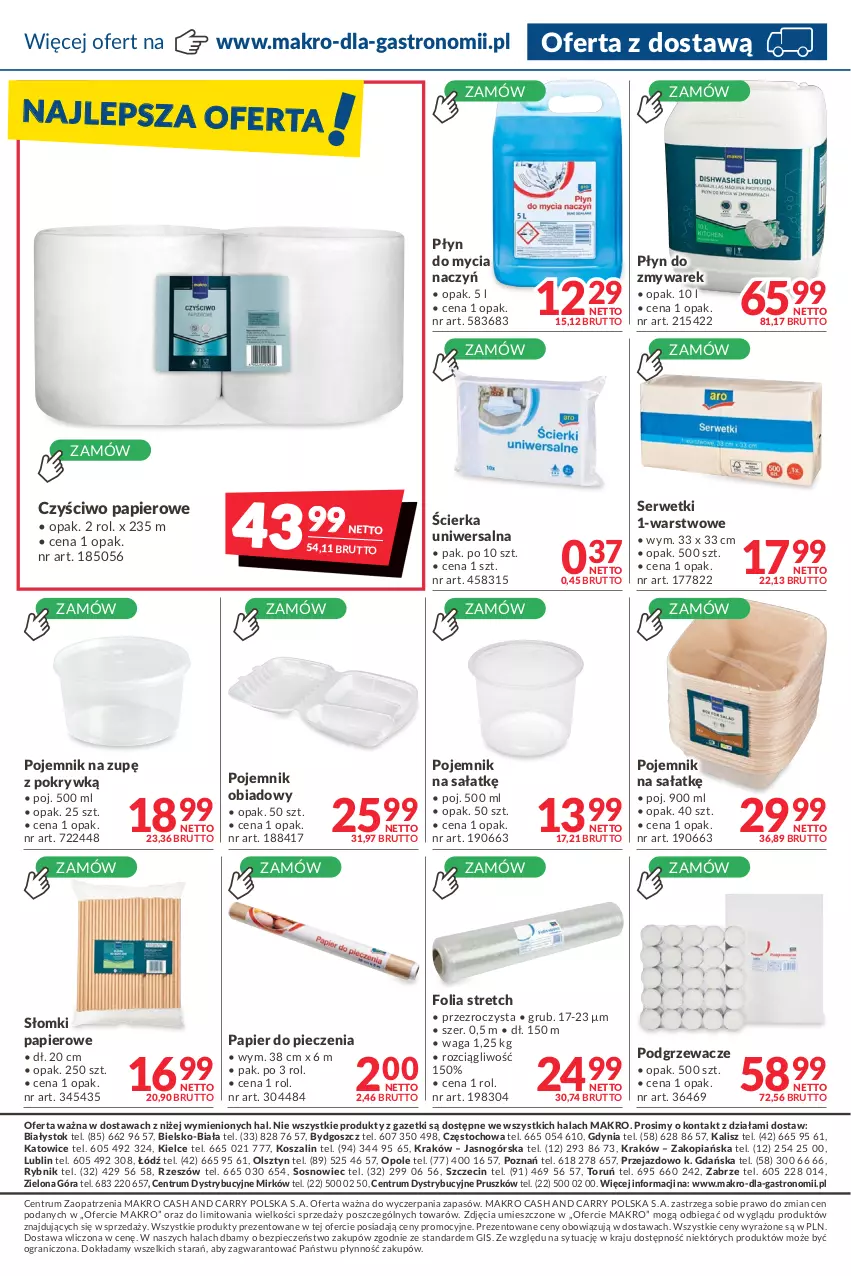 Gazetka promocyjna Makro - [Oferta promocyjna] Dostawa - ważna 16.11 do 13.12.2021 - strona 8 - produkty: Czyściwo papierowe, Do mycia naczyń, Gra, Kosz, Papier, Papier do pieczenia, Piec, Płyn do mycia, Płyn do mycia naczyń, Podgrzewacze, Pojemnik, Rum, Sałat, Ser, Serwetki, Sos, Szal, Waga