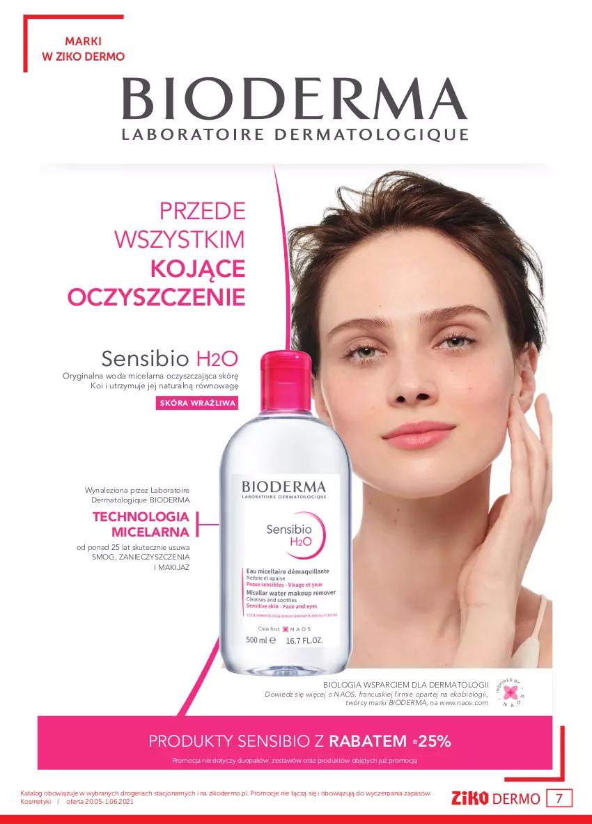 Gazetka promocyjna Ziko - 20 MAJA – 1 CZERWCA - ważna 20.05 do 01.06.2021 - strona 7 - produkty: Bioderma, Gin, Makijaż, Woda, Woda micelarna