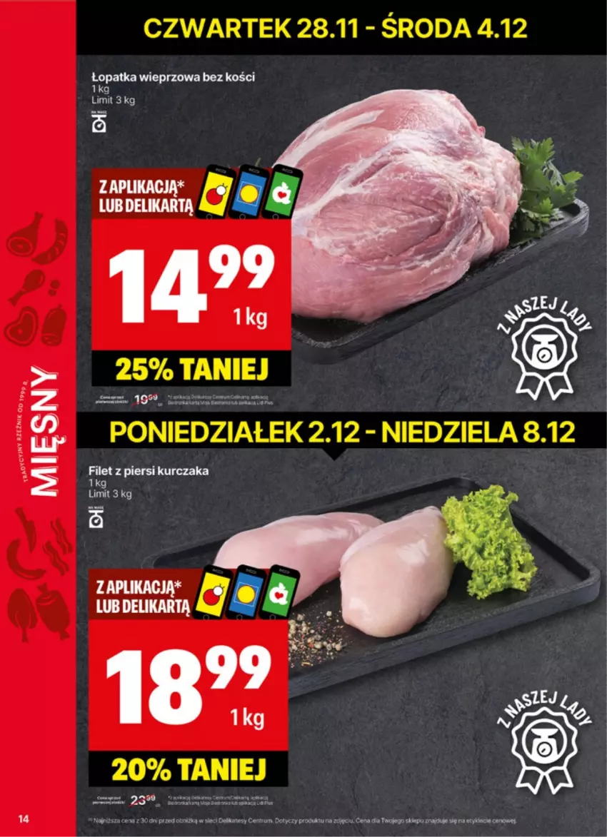 Gazetka promocyjna Delikatesy Centrum - NOWA GAZETKA Delikatesy Centrum od 2 grudnia! 2-8.12.2024 - ważna 02.12 do 08.12.2024 - strona 14 - produkty: Filet z piersi kurczaka, Kurczak, LG, Rum