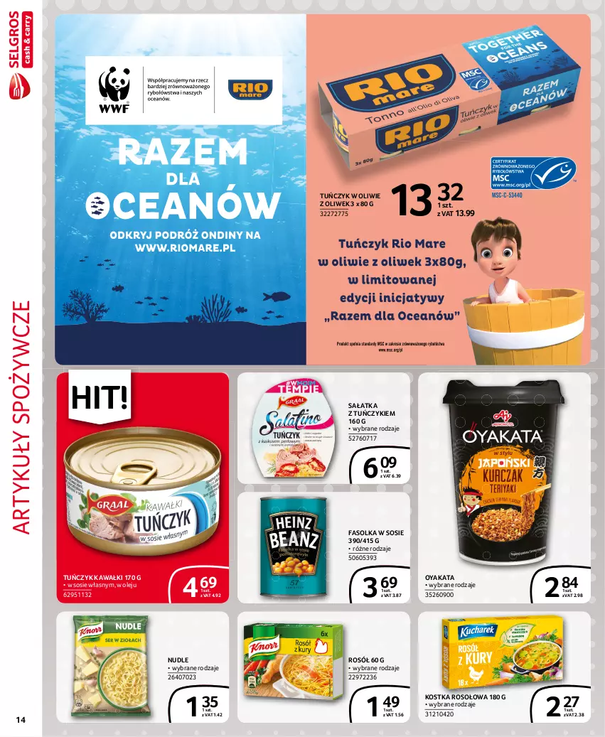 Gazetka promocyjna Selgros - Extra Oferta - ważna 01.09 do 30.09.2021 - strona 14 - produkty: Artykuły spożywcze, Fa, Kawa, Olej, Rosół, Sałat, Sałatka, Sos, Tuńczyk