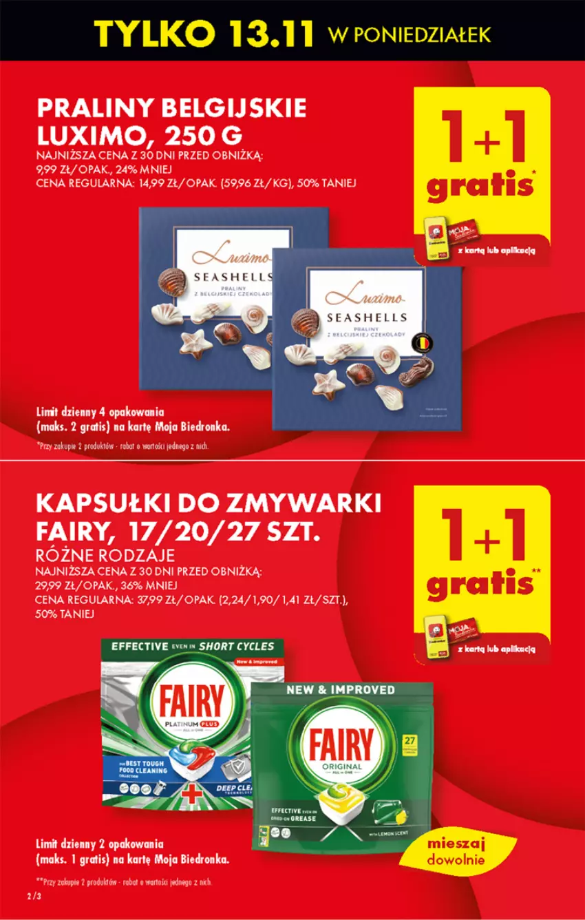 Gazetka promocyjna Biedronka - Od poniedzialku - ważna 13.11 do 18.11.2023 - strona 4 - produkty: Fa, Fairy, Gra, LG, Praliny, Zmywarki