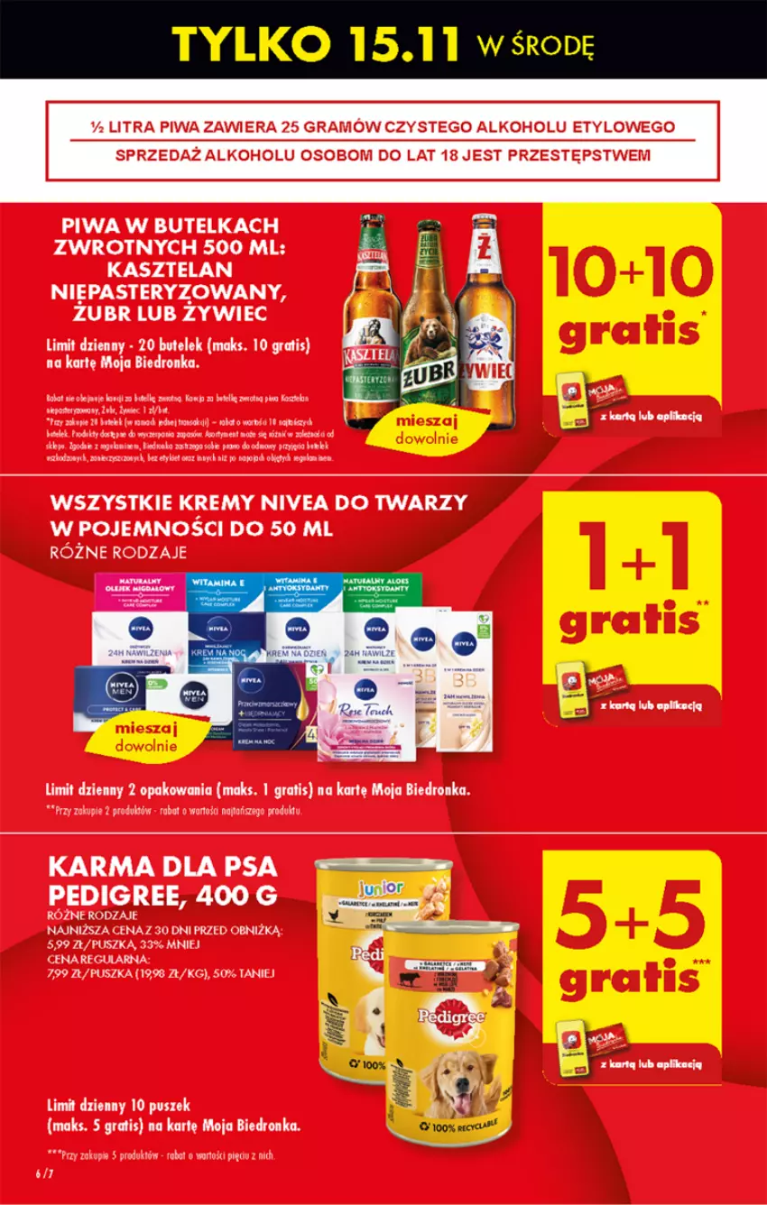 Gazetka promocyjna Biedronka - Od poniedzialku - ważna 13.11 do 18.11.2023 - strona 8 - produkty: Gra, Kasztelan, Nivea, Pedigree, Piwa