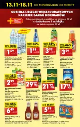 Gazetka promocyjna Biedronka - Od poniedzialku - Gazetka - ważna od 18.11 do 18.11.2023 - strona 33 - produkty: Ketchup, Kawa rozpuszczalna, Sok, Por, Mus, Gra, Gerber, Kawa mielona, Kawa, Kiwi, Prima, Tymbark, Woda mineralna, Jacobs, Woda, Mango, Napój, Cisowianka, Heinz