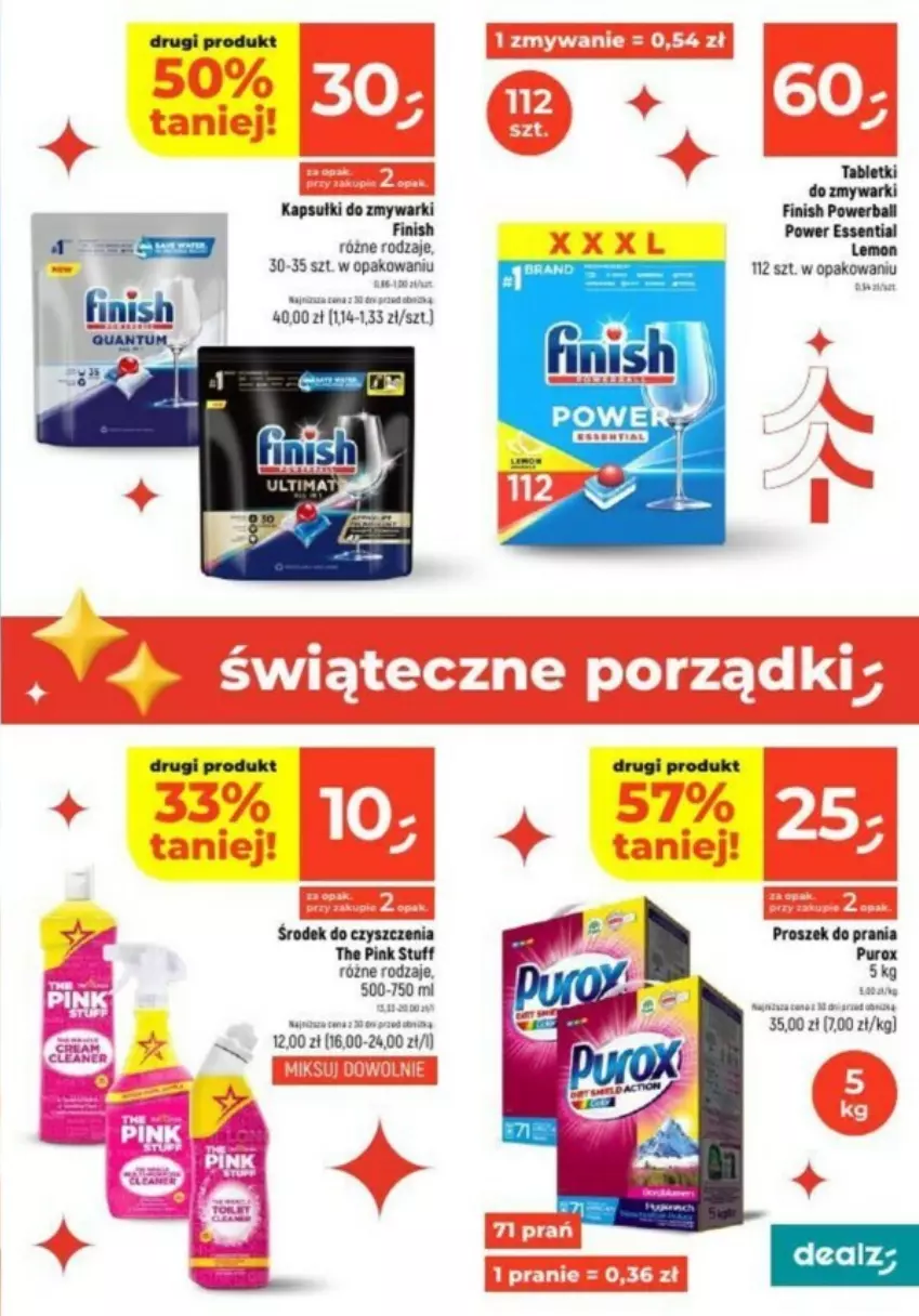 Gazetka promocyjna Dealz - ważna 07.11 do 13.11.2024 - strona 12 - produkty: Finish, Proszek do prania, Pur, Tablet, Tabletki do zmywarki, Zmywarki