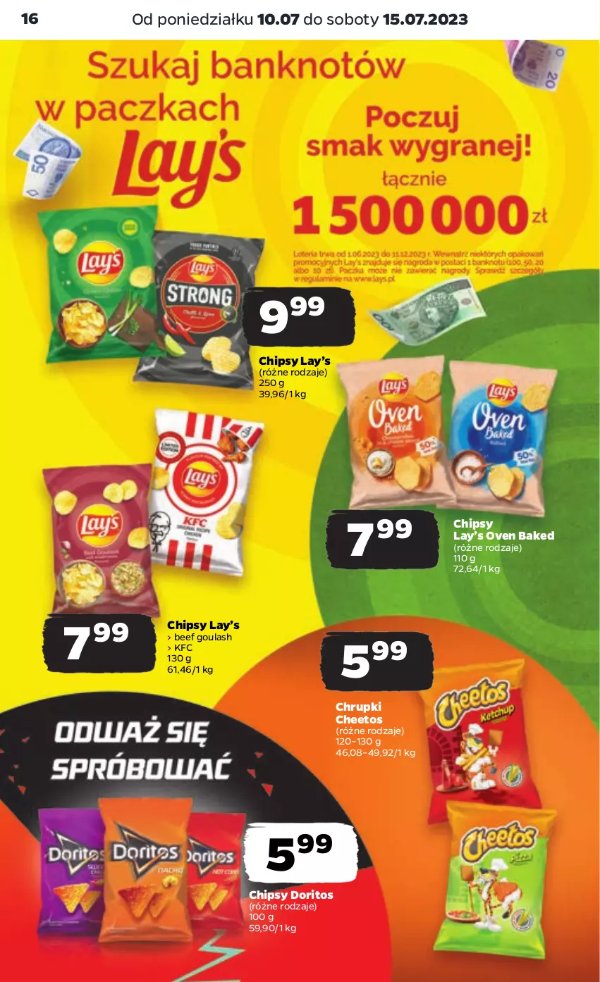 Gazetka promocyjna Netto - Artykuły spożywcze - ważna 10.07 do 15.07.2023 - strona 16 - produkty: Cheetos, Chipsy, Chrupki, Lay’s