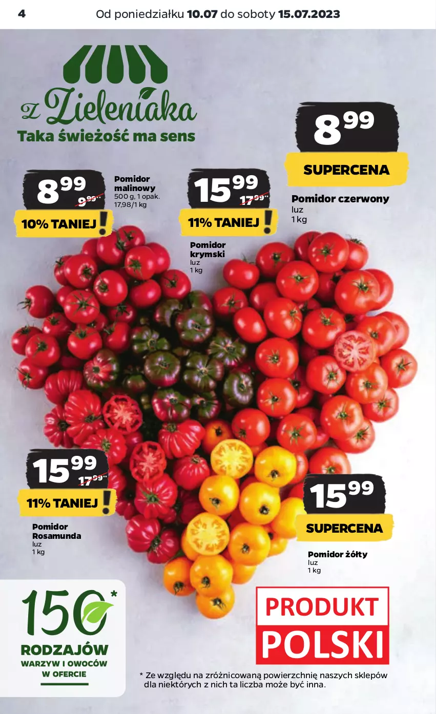 Gazetka promocyjna Netto - Artykuły spożywcze - ważna 10.07 do 15.07.2023 - strona 4 - produkty: Pomidor malinowy