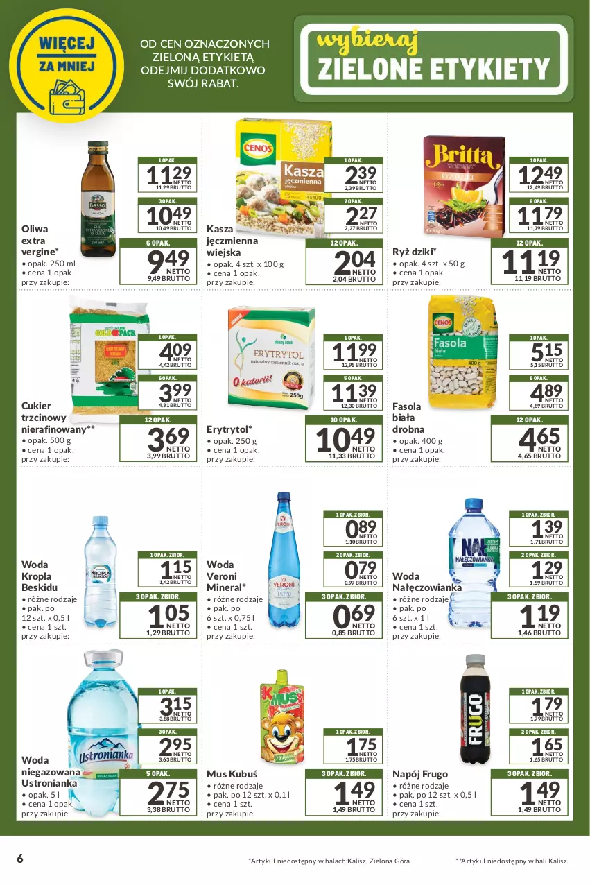 Gazetka promocyjna Makro - [Oferta promocyjna] Kupuj więcej płać mniej - ważna 08.03 do 04.04.2022 - strona 6 - produkty: Cukier, Cukier trzcinowy, Fa, Fasola, Gin, Kasza, Kasza jęczmienna, Kubuś, Mus, Nałęczowianka, Napój, Ryż, Woda, Woda niegazowana