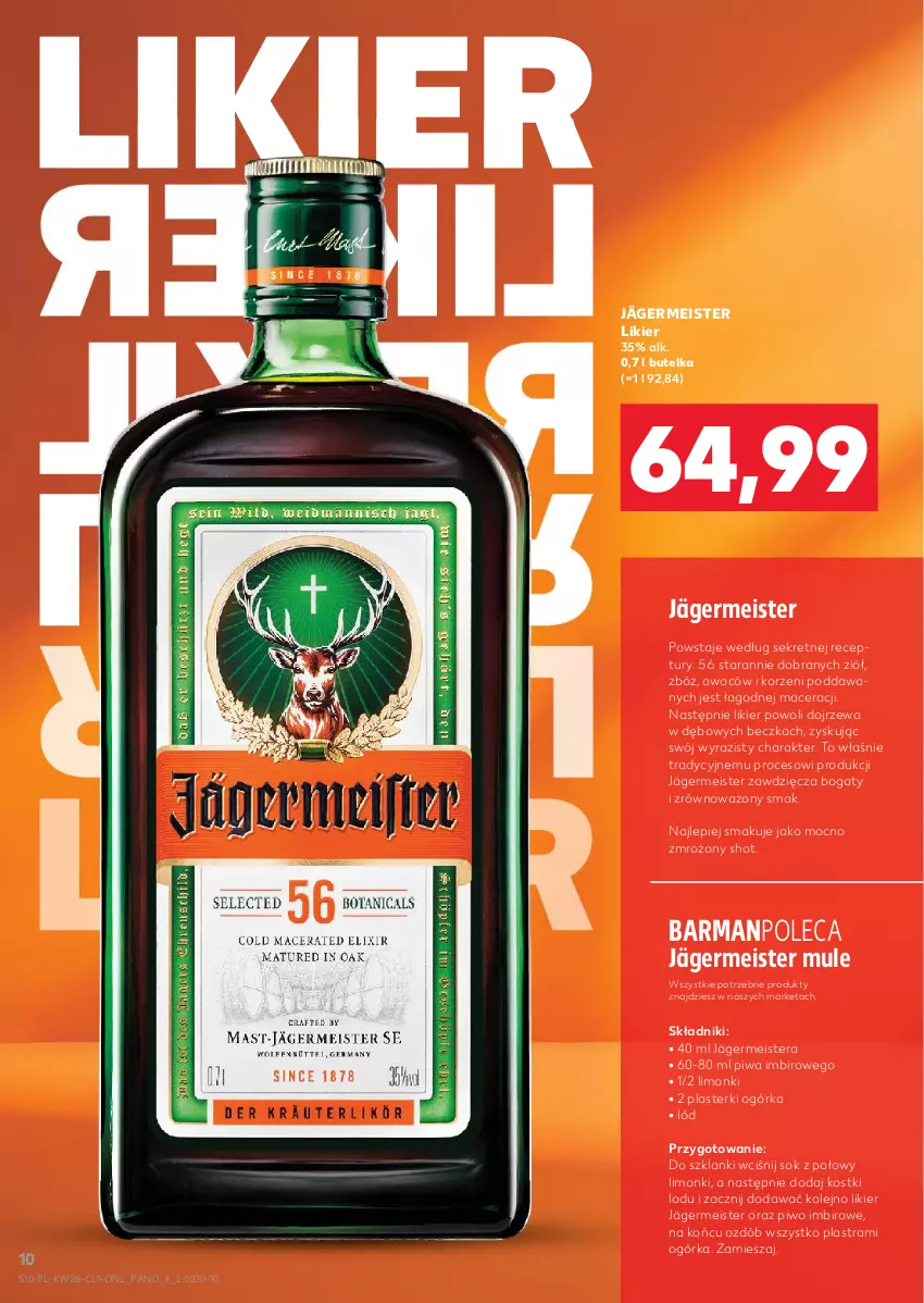 Gazetka promocyjna Kaufland - Barek Kauflandu - ważna 10.07 do 23.07.2025 - strona 10 - produkty: Acer, Imbir, Kret, Lanki, Likier, Mule, Olej, Piwa, Piwo, Piwo imbirowe, Plasterki, Sok, Tera