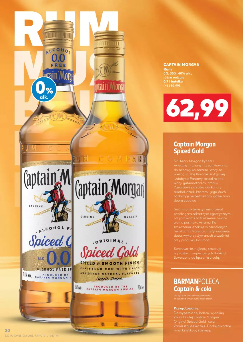 Gazetka promocyjna Kaufland - Barek Kauflandu - ważna 10.07 do 23.07.2025 - strona 20 - produkty: Bourbon, Captain Morgan, Gin, Inka, Kret, Lanki, Rum, Ser, Sok