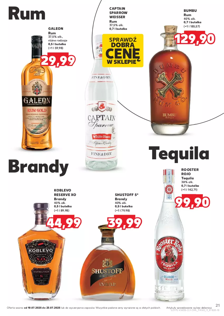 Gazetka promocyjna Kaufland - Barek Kauflandu - ważna 10.07 do 23.07.2025 - strona 21 - produkty: Brandy, Leon, Rum, Ser, Tequila