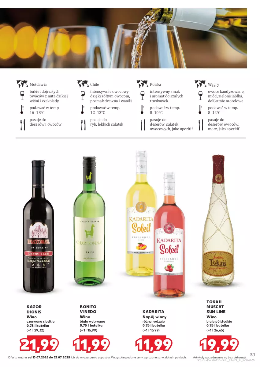 Gazetka promocyjna Kaufland - Barek Kauflandu - ważna 10.07 do 23.07.2025 - strona 31 - produkty: Bukiet, Deser, Gry, Jabłka, Miód, Mus, Napój, Owoce, Sałat, Ser, Tokaji, Wino, Wino białe, Wino czerwone