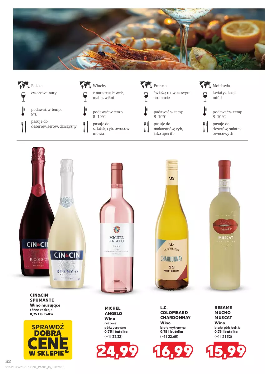 Gazetka promocyjna Kaufland - Barek Kauflandu - ważna 10.07 do 23.07.2025 - strona 32 - produkty: Chardonnay, Deser, Makaron, Miód, Mus, Nuty, Puma, Sałat, Ser, Wino, Wino białe, Wino musujące