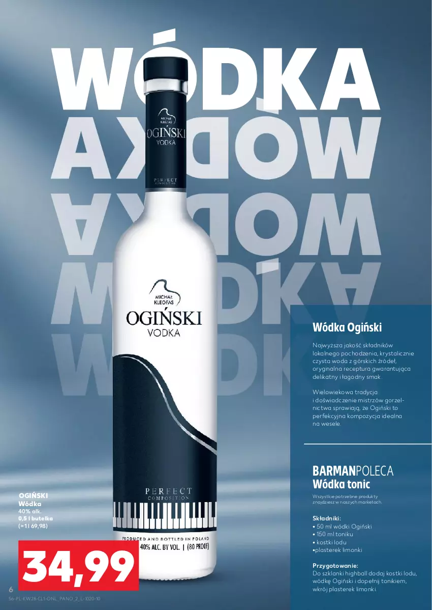 Gazetka promocyjna Kaufland - Barek Kauflandu - ważna 10.07 do 23.07.2025 - strona 6 - produkty: Gin, Lanki, Ogiński, Tonik, Woda, Wódka