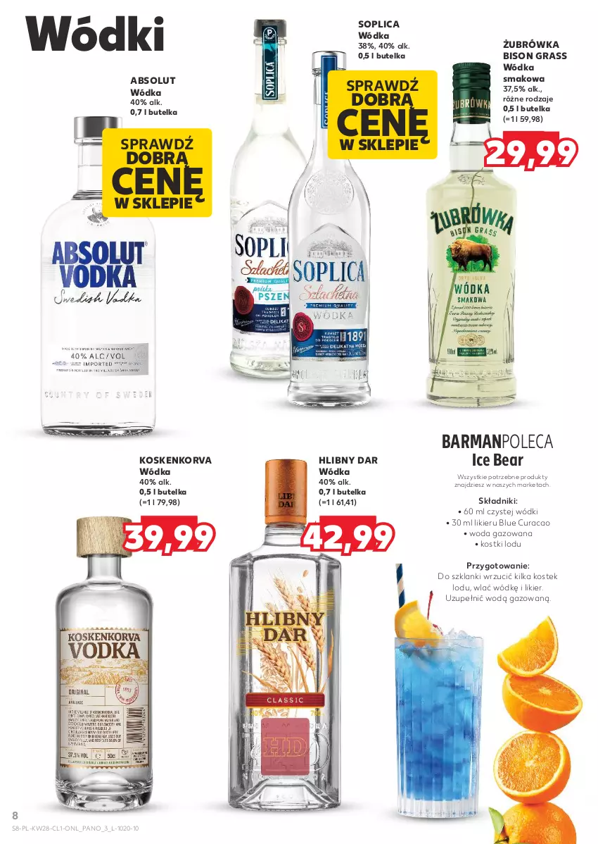 Gazetka promocyjna Kaufland - Barek Kauflandu - ważna 10.07 do 23.07.2025 - strona 8 - produkty: Absolut, Gra, Lanki, Likier, Soplica, Stek, Woda, Woda gazowana, Wódka
