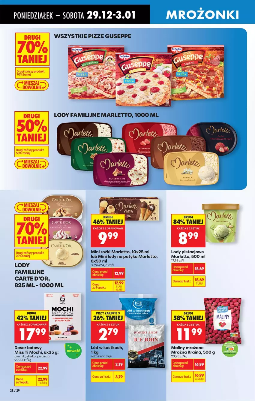 Gazetka promocyjna Biedronka - Od Wtorku - ważna 29.12.2026 do 02.01.2027 - strona 48 - produkty: Carte d'Or, Deser, Fa, Lody, Maliny, Piernik, Ser