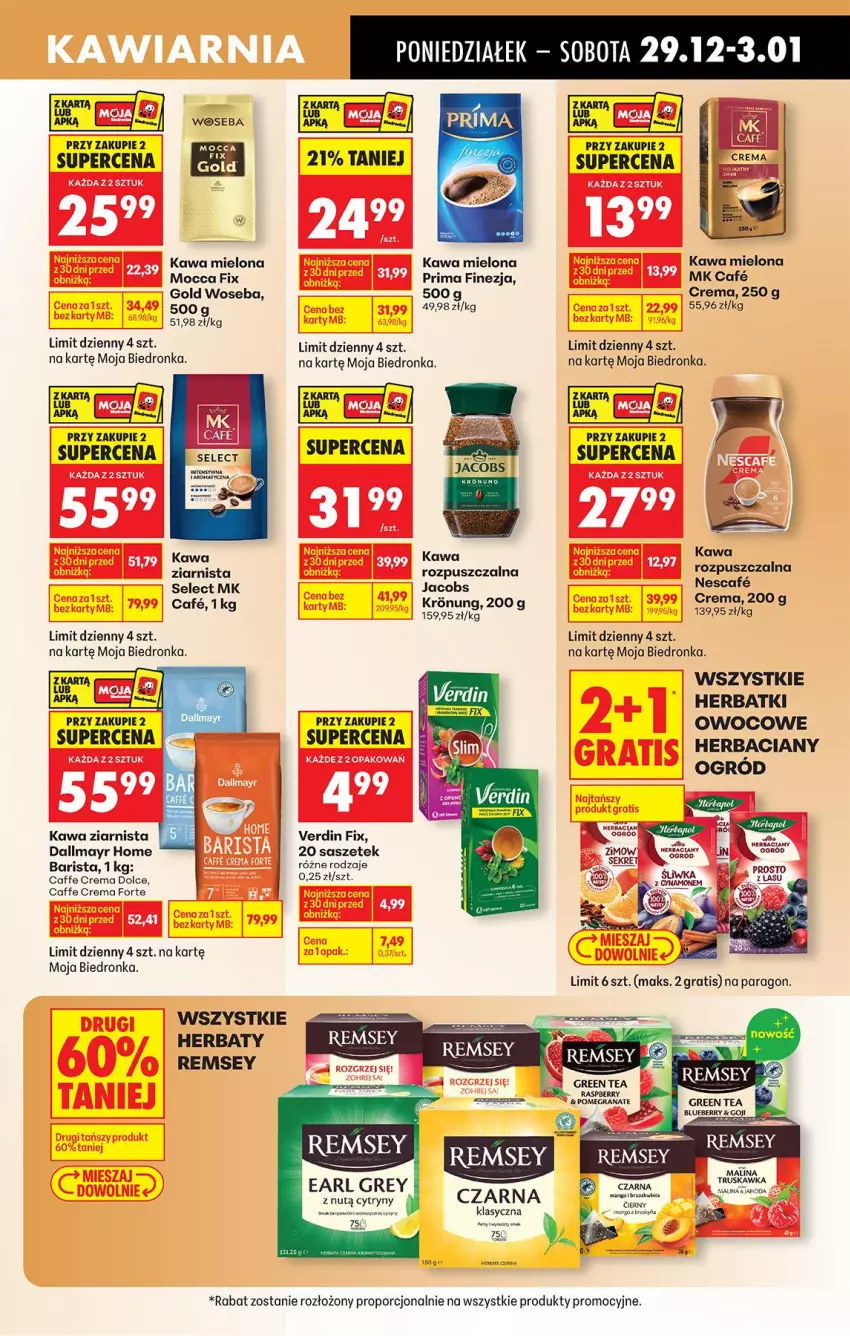Gazetka promocyjna Biedronka - Od Wtorku - ważna 29.12.2026 do 02.01.2027 - strona 51 - produkty: Cytryny, Dallmayr, Earl Grey, Fa, Gra, Granat, Jacobs, Kawa, Kawa mielona, Kawa rozpuszczalna, Kawa ziarnista, Ogród, Por, Prima, Woseba