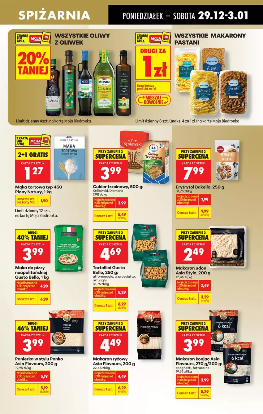 Gazetka promocyjna Biedronka - Od Wtorku - ważna 29.12.2026 do 02.01.2027 - strona 55 - produkty: Bell, Cukier, Diamant, Maggi, Mąka, Mąka do pizzy, Mąka tortowa, Makaron, Makaron ryżowy, Monini, Ryż, Spaghetti