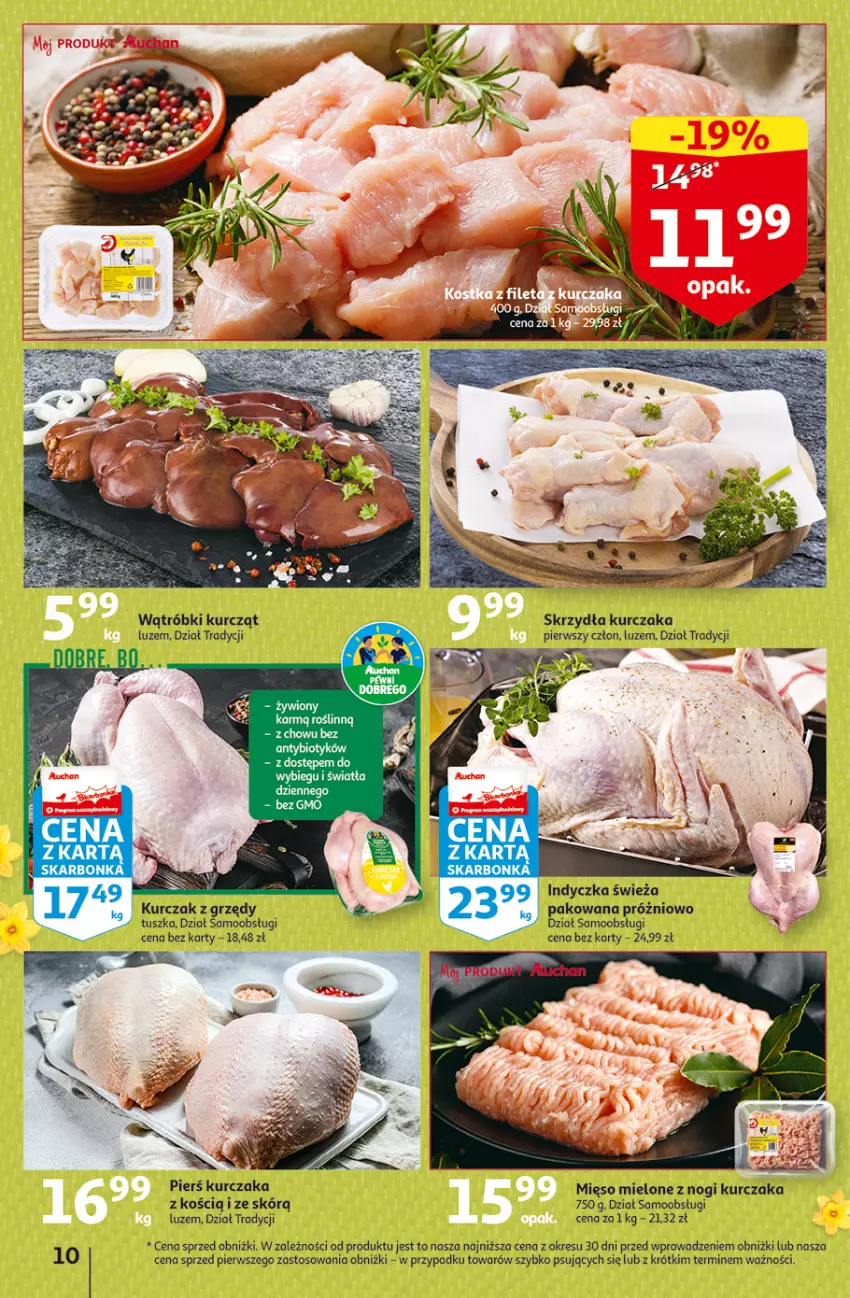Gazetka promocyjna Auchan - Gazetka Wielkanoc na Twoim stole Hipermarket Auchan - ważna 30.03 do 08.04.2023 - strona 10 - produkty: Kurczak, Mięso, Mięso mielone, O nas, Tusz