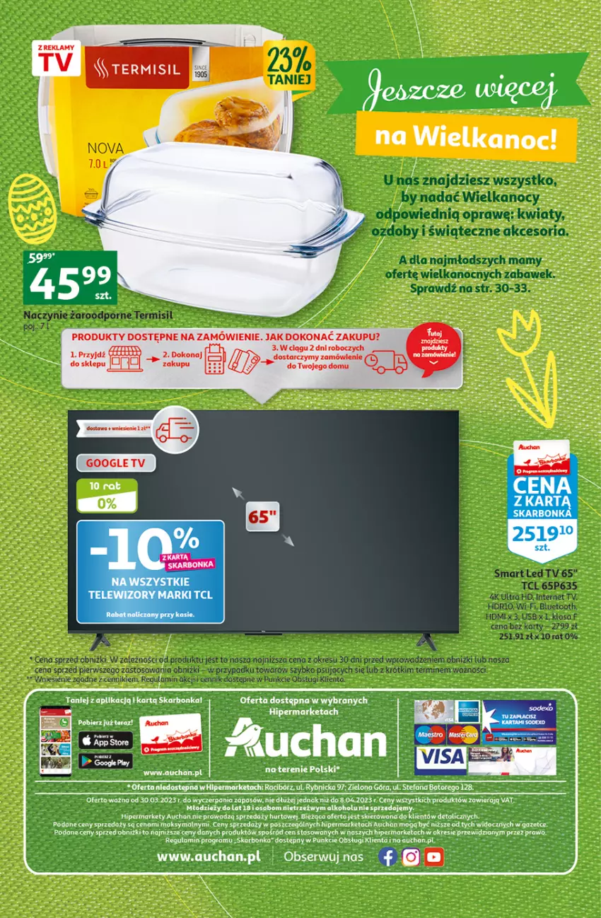 Gazetka promocyjna Auchan - Gazetka Wielkanoc na Twoim stole Hipermarket Auchan - ważna 30.03 do 08.04.2023 - strona 40 - produkty: Fa, Laur, LED TV