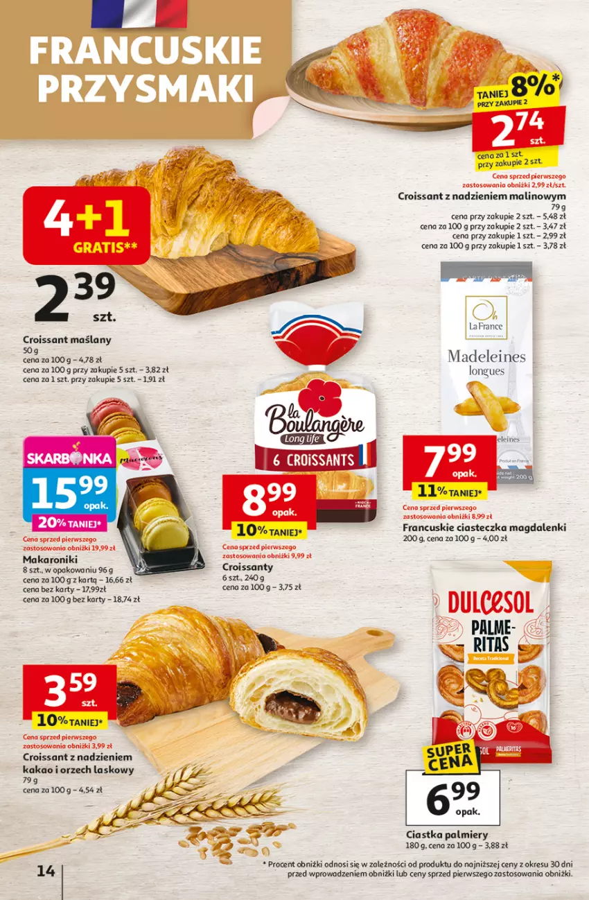 Gazetka promocyjna Auchan - LATO PEŁNE PRZYJEMNOŚCI Hipermarket - ważna 10.07 do 16.07.2025 - strona 14 - produkty: Ciastka, Croissant, Kakao, Makaron