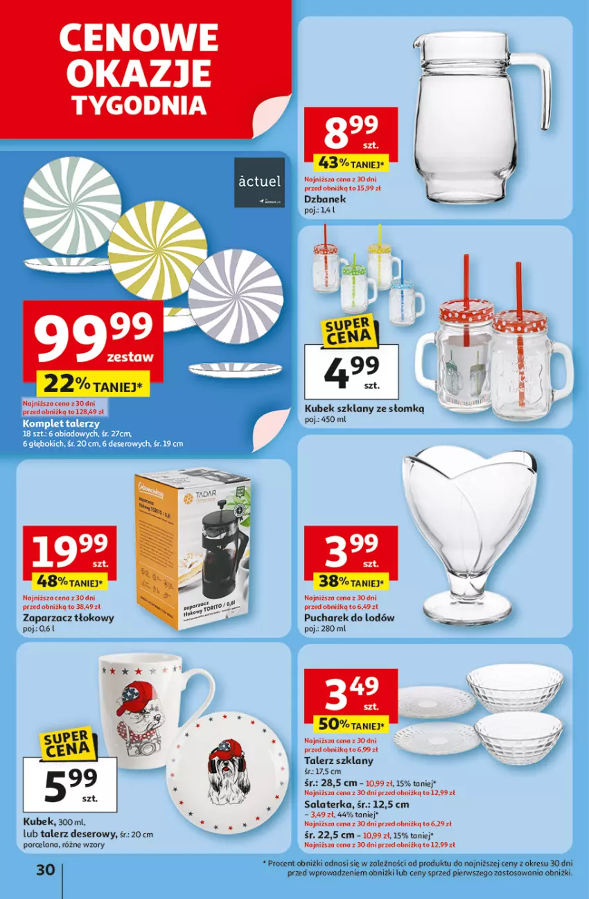 Gazetka promocyjna Auchan - LATO PEŁNE PRZYJEMNOŚCI Hipermarket - ważna 10.07 do 16.07.2025 - strona 30 - produkty: Deser, Dzbanek, Kubek, LANA, Por, Salaterka, Ser, Talerz, Talerz deserowy, Zaparzacz