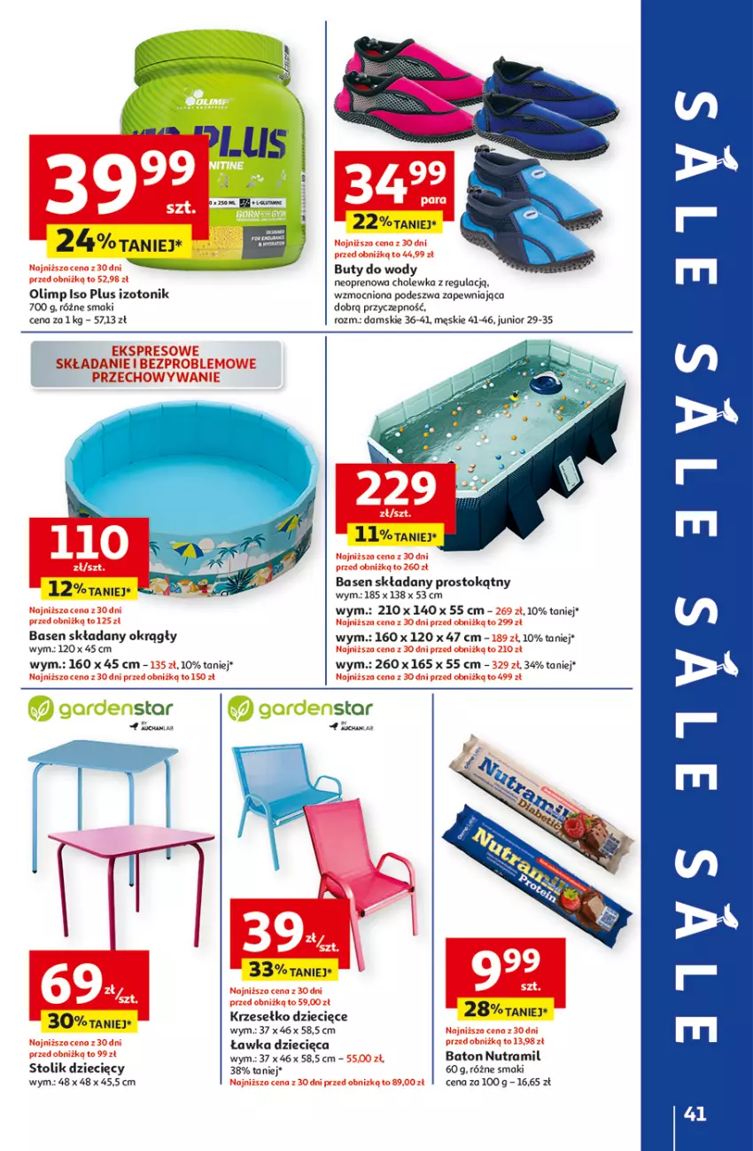 Gazetka promocyjna Auchan - LATO PEŁNE PRZYJEMNOŚCI Hipermarket - ważna 10.07 do 16.07.2025 - strona 41 - produkty: Baton, Buty, Buty do wody, Dzieci, Stolik, Tonik