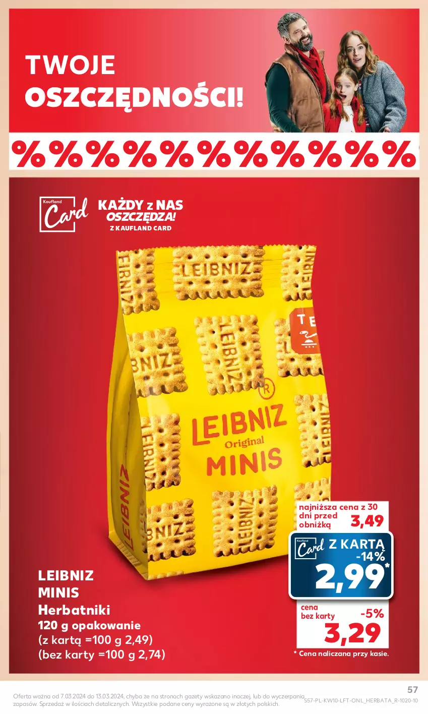 Gazetka promocyjna Kaufland - Gazetka tygodnia - ważna 07.03 do 13.03.2024 - strona 57 - produkty: Herbata, Herbatniki