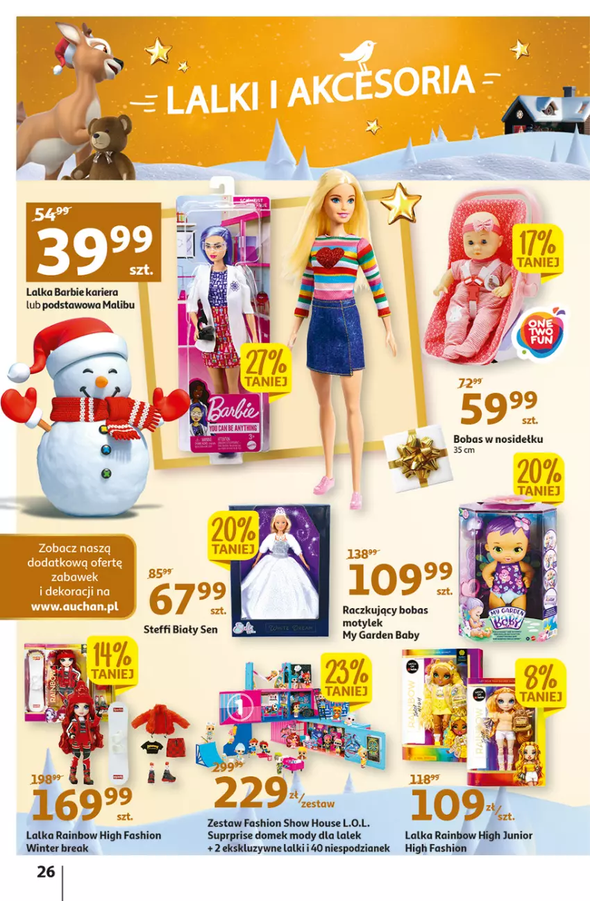 Gazetka promocyjna Auchan - Gazetka Koszyk Oszczędności Auchan Hipermarkety - ważna 03.11 do 09.11.2022 - strona 26 - produkty: Barbie, Fa, L.O.L., Lalka, Malibu