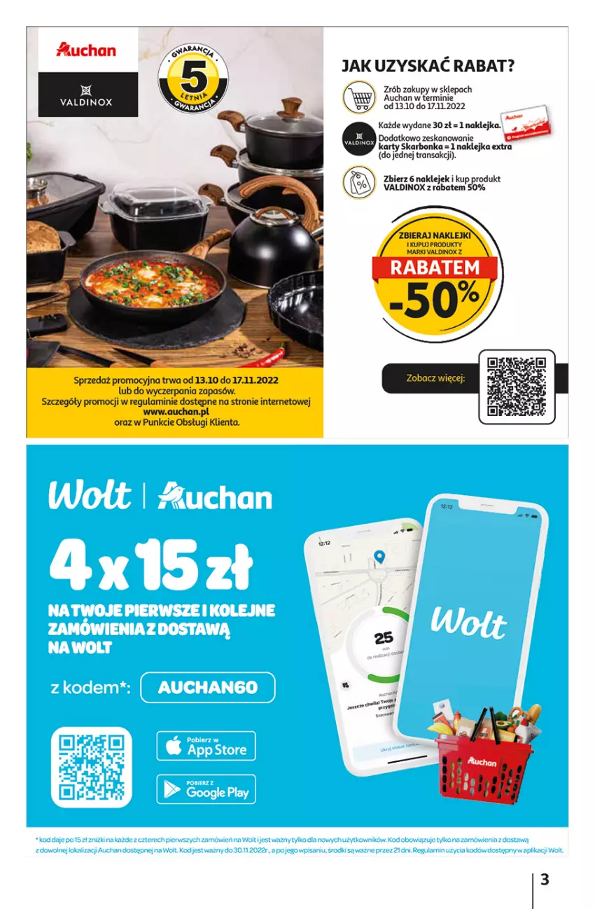 Gazetka promocyjna Auchan - Gazetka Koszyk Oszczędności Auchan Hipermarkety - ważna 03.11 do 09.11.2022 - strona 3 - produkty: Klej, Tran