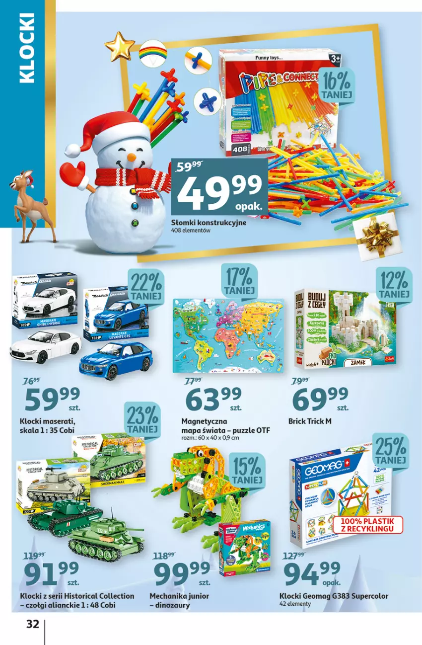 Gazetka promocyjna Auchan - Gazetka Koszyk Oszczędności Auchan Hipermarkety - ważna 03.11 do 09.11.2022 - strona 32 - produkty: Dinozaur, Klocki, Puzzle, Ser