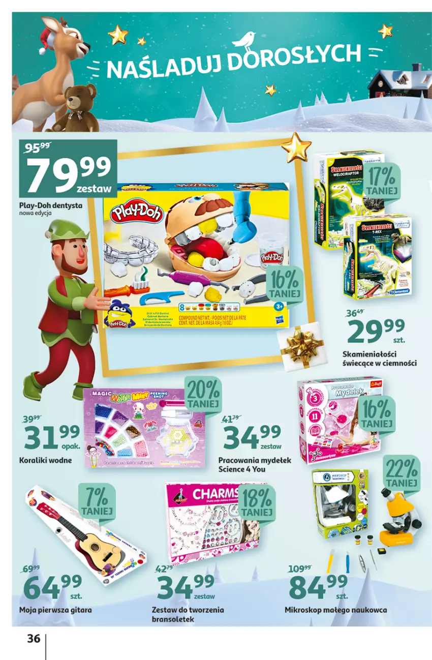 Gazetka promocyjna Auchan - Gazetka Koszyk Oszczędności Auchan Hipermarkety - ważna 03.11 do 09.11.2022 - strona 36 - produkty: Dentysta, Gitara, Mikroskop, Play-Doh, Por
