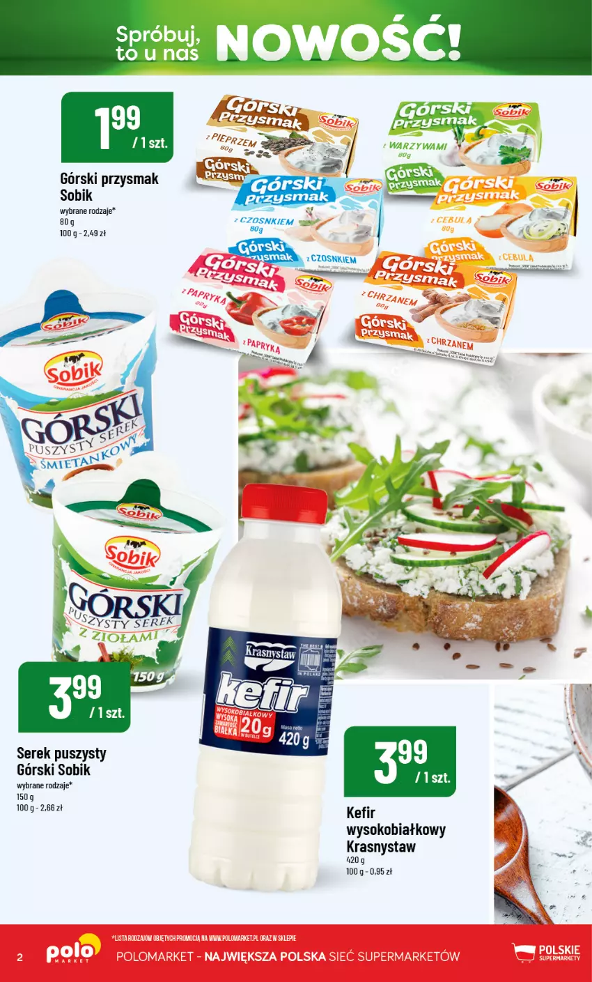 Gazetka promocyjna PoloMarket - Katalog Nowości - ważna 10.07 do 17.08.2026 - strona 2 - produkty: Kefir, Ser, Serek, Serek puszysty, Sok