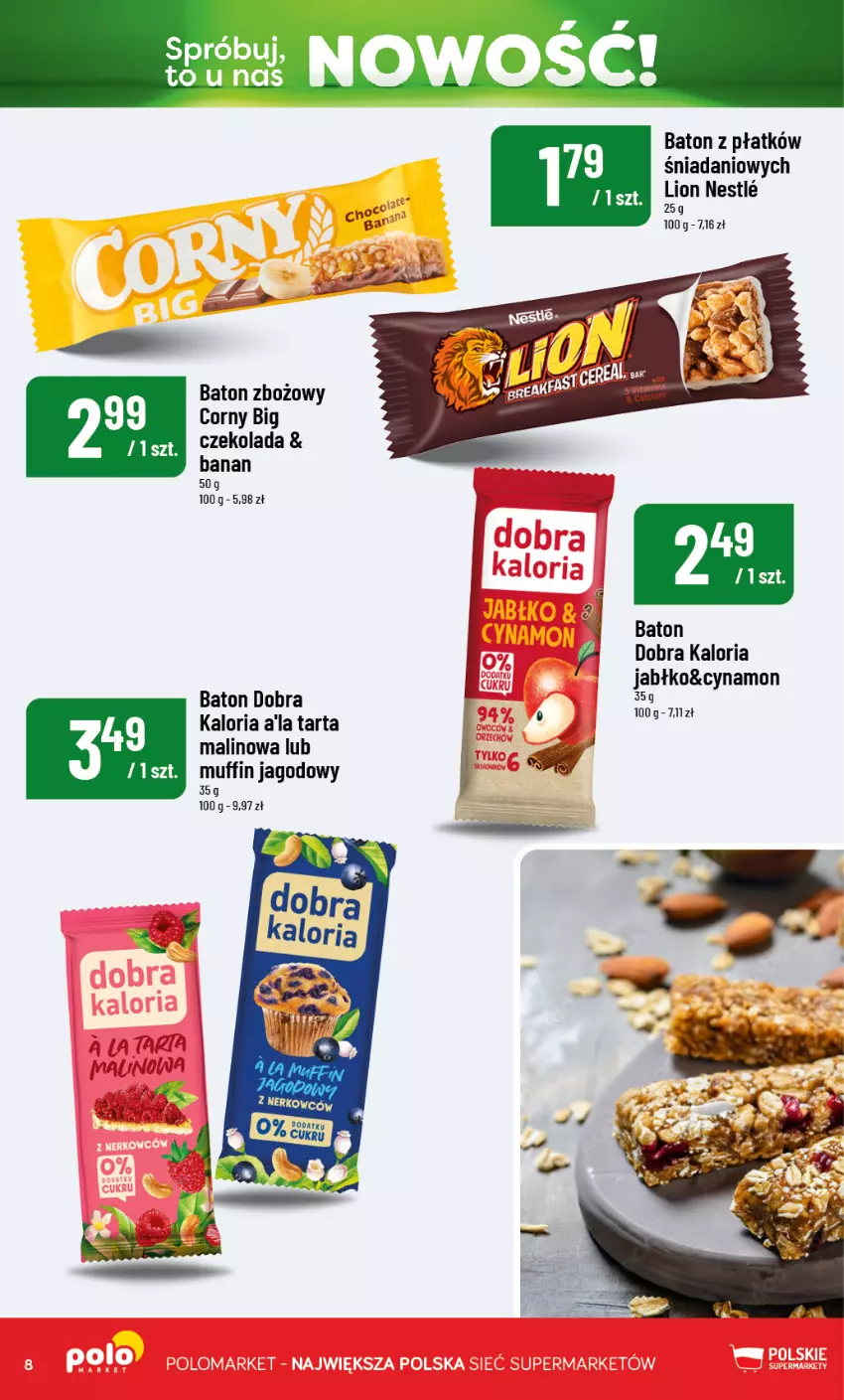 Gazetka promocyjna PoloMarket - Katalog Nowości - ważna 10.07 do 17.08.2026 - strona 8 - produkty: Baton, Czekolada, Danio, Lion, Tarta