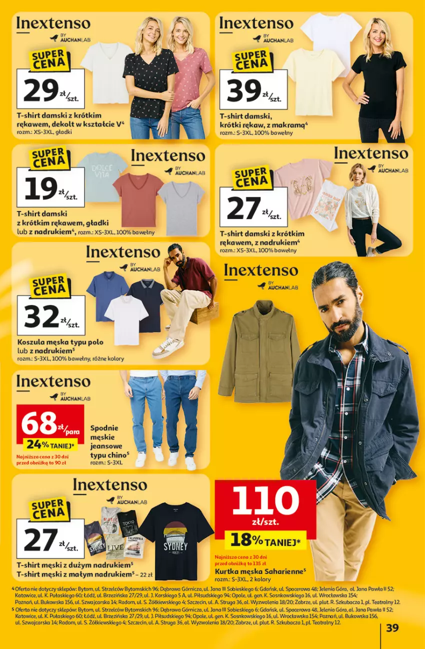 Gazetka promocyjna Auchan - 30 Lat Hipermarket - ważna 05.03 do 11.03.2026 - strona 39 - produkty: Acer, Cars, Kosz, Koszula, Kurtka, Sos, Spodnie, T-shirt