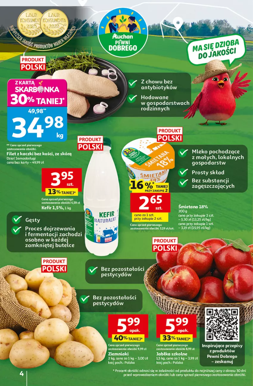 Gazetka promocyjna Auchan - 30 Lat Hipermarket - ważna 05.03 do 11.03.2026 - strona 4 - produkty: Jabłka, Kefir, Ziemniaki