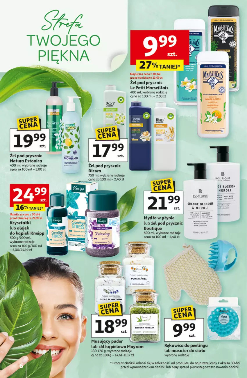 Gazetka promocyjna Auchan - 30 Lat Hipermarket - ważna 05.03 do 11.03.2026 - strona 6 - produkty: Fa, Herbata, Kneipp, Mars, Masażer, Mus, Mydło, Mydło w płynie, Olej, Peeling, Puder, Sól