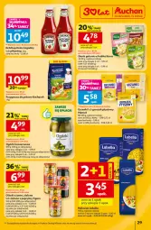 Gazetka promocyjna Auchan - 30 Lat Hipermarket - Gazetka - ważna od 11.03 do 11.03.2026 - strona 29 - produkty: Lubella, Ketchup, Makaron, Ser, Kucharek, Oliwki, Ogórki konserwowe, Bell, Groszek ptysiowy, Spaghetti, Bella, Oliwki czarne, Heinz, Przyprawa do potraw, Groszek, Knorr, Danie gotowe, Fa