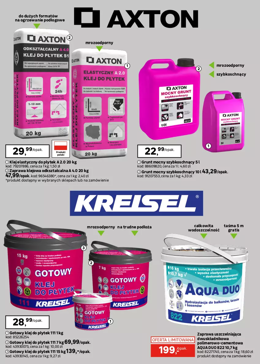 Gazetka promocyjna Leroy Merlin - Gazetka Leroy Merlin - ważna 26.08 do 27.09.2026 - strona 32 - produkty: Cement, Ceresit, Finish, Gładź szpachlowa, Gra, Grunt, Klej, Klej elastyczny, Ogrzewanie, Por, Zaprawa klejowa