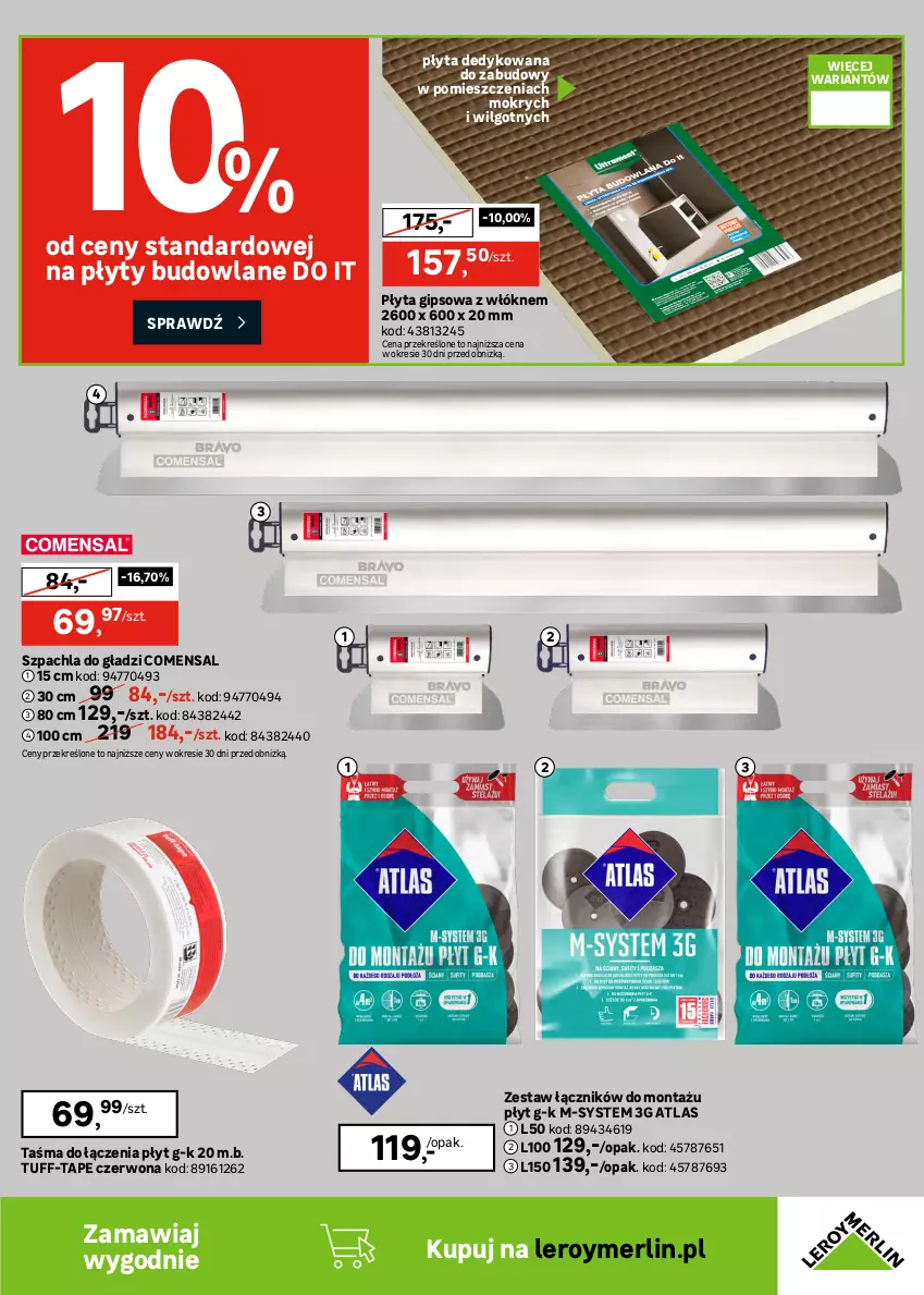 Gazetka promocyjna Leroy Merlin - Gazetka Leroy Merlin - ważna 26.08 do 27.09.2026 - strona 35 - produkty: LG, Naświetlacz, Naświetlacz LED, Płyta, Płyta gipsowa
