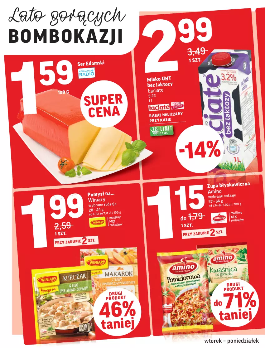 Gazetka promocyjna Intermarche - Gazetka promocyjna - ważna 13.07 do 19.07.2021 - strona 2 - produkty: Edam, Mleko, Ser, Winiary, Zupa