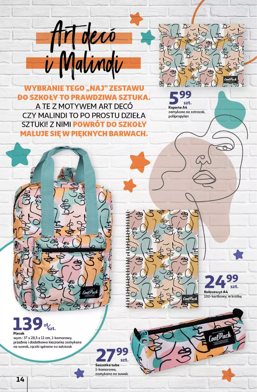 Gazetka promocyjna Auchan - JESZCZE LEPSZE oCeny Hipermarket - ważna 18.07 do 21.08.2024 - strona 14 - produkty: Plecak