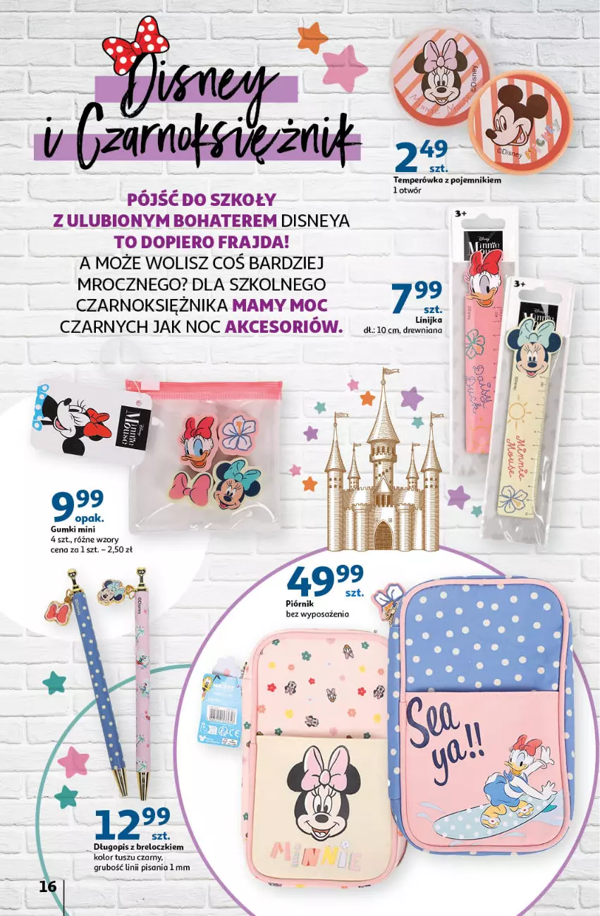 Gazetka promocyjna Auchan - JESZCZE LEPSZE oCeny Hipermarket - ważna 18.07 do 21.08.2024 - strona 16 - produkty: Disney, Długopis, Pojemnik, Tusz